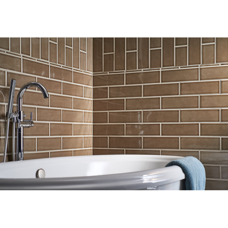 Whisper White Ceramic Quarter Round Tile Trim 6" x 0.625"