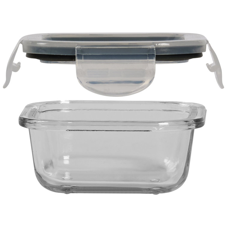 Clear Glass Meal Prep Storage Container Set - 7 Pieces