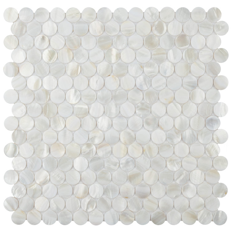 White Natural Shell Mosaic Wall Tile for Bathroom and Kitchen