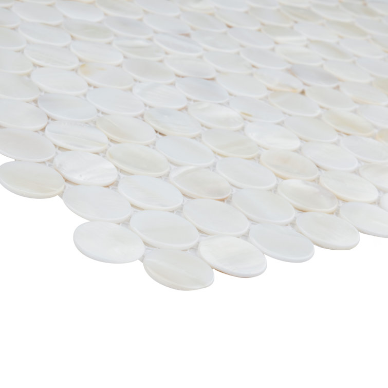 White Natural Shell Mosaic Wall Tile for Bathroom and Kitchen