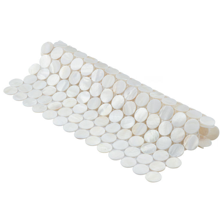 White Natural Shell Mosaic Wall Tile for Bathroom and Kitchen