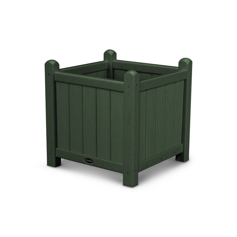 Hunter Green 16" Outdoor Polywood Planter