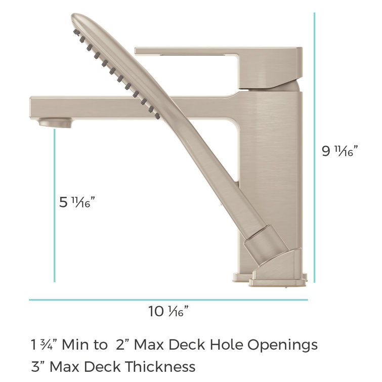 Deckard Brushed Nickel Single Handle Roman Tub Faucet with Hand Shower