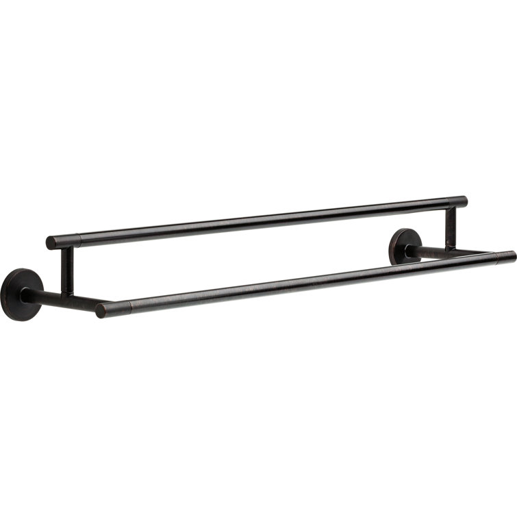 Venetian Bronze 24" Double Wall Mount Stainless Steel Towel Bar