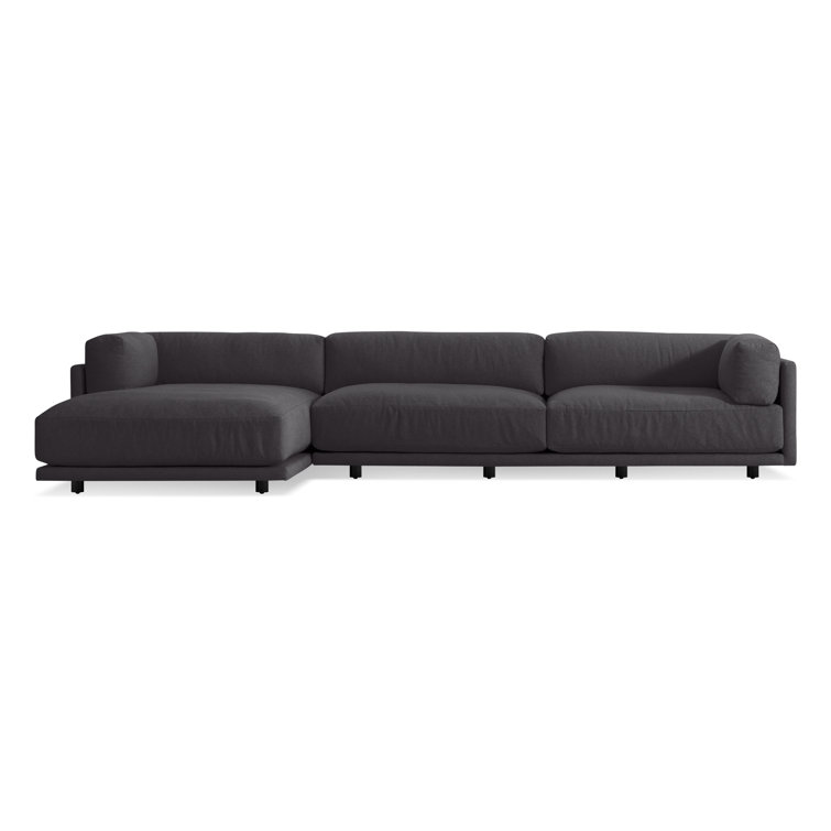 Sanford Natural Linen Track Arm Sofa with Chaise