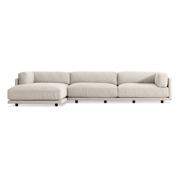 Sanford Natural Linen Track Arm Sofa with Chaise