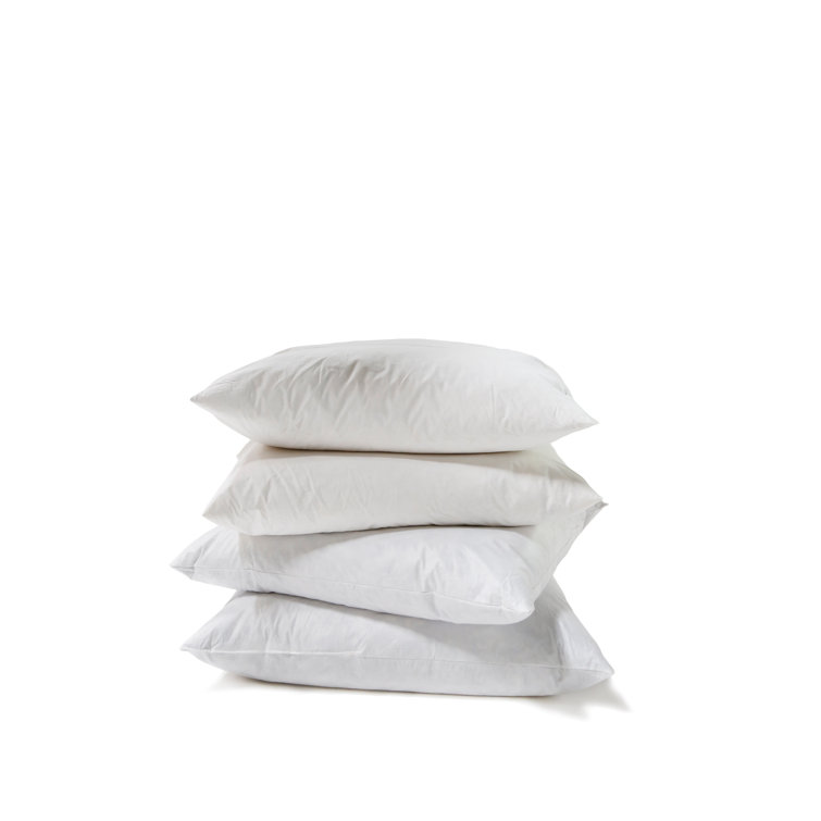 White Feather and Down Lumbar Pillow Insert 14" x 24"