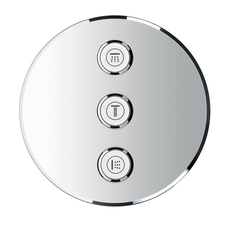 Modern Brushed Nickel Wall-Mounted Shower Trim with SmartControl