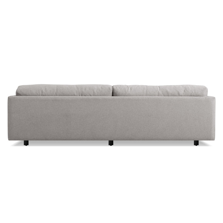 Sunday 82" Agnew Gray Textured Basketweave Cotton Blend Sofa