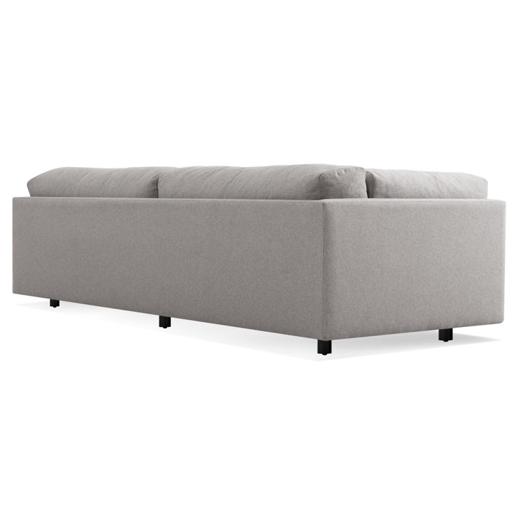 Sunday 82" Agnew Gray Textured Basketweave Cotton Blend Sofa
