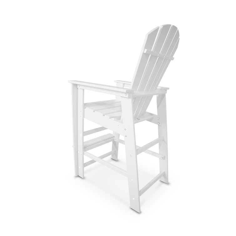 White HDPE South Beach Bar Chair with Arms