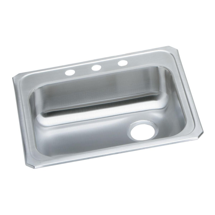 Elkay 25" Stainless Steel Single Bowl Drop-In Kitchen Sink
