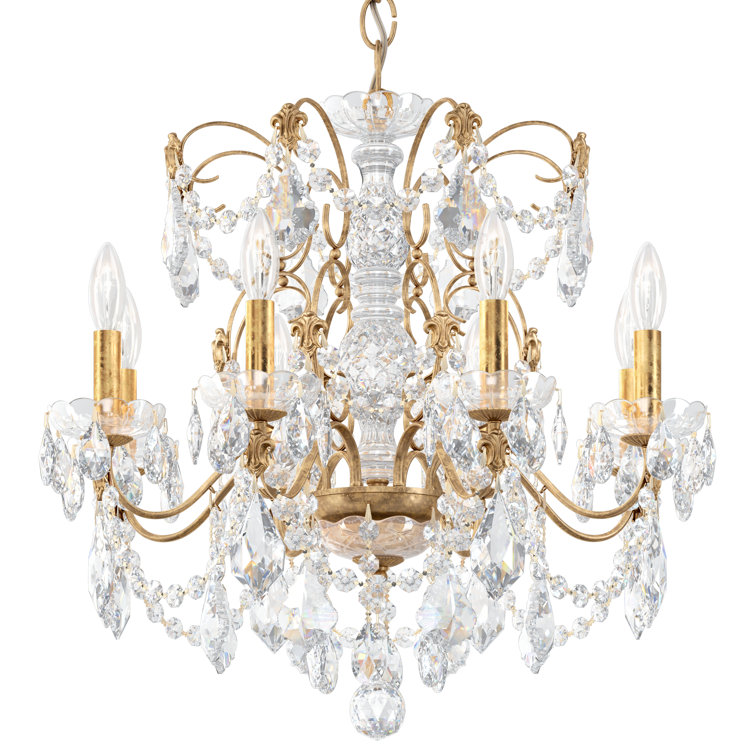 French Gold Century 8-Light Heritage Crystal Chandelier