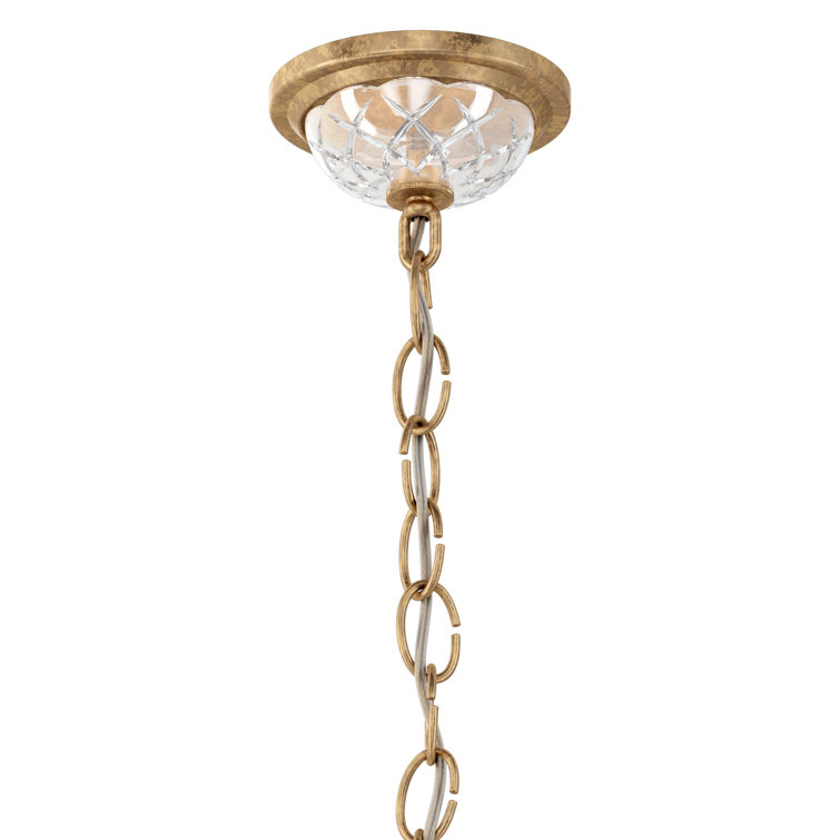 French Gold Century 8-Light Heritage Crystal Chandelier
