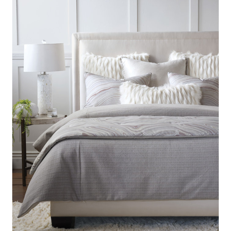 Luxurious White Faux Fur Square Pillow Cover & Insert