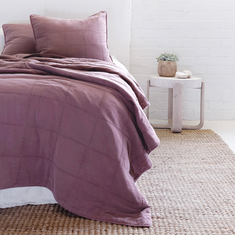 Antwerp Sky Blue King-Sized Cotton Quilted Coverlet