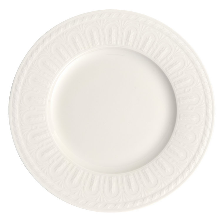 Cellini White Porcelain 24-Piece Dinnerware Set, Service for 6