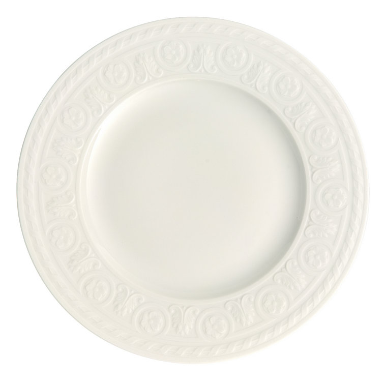 Cellini White Porcelain 24-Piece Dinnerware Set, Service for 6