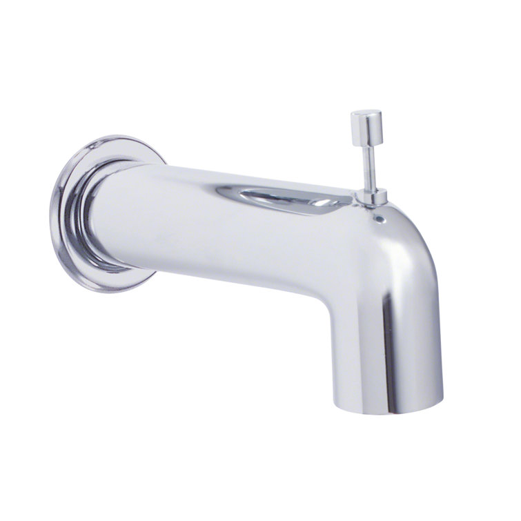 Chrome Wall Mounted Tub Spout with Diverter