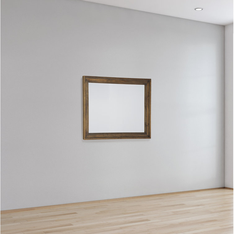 Bedford Park 48" Brown Mango Wood Rectangular Wall Mirror
