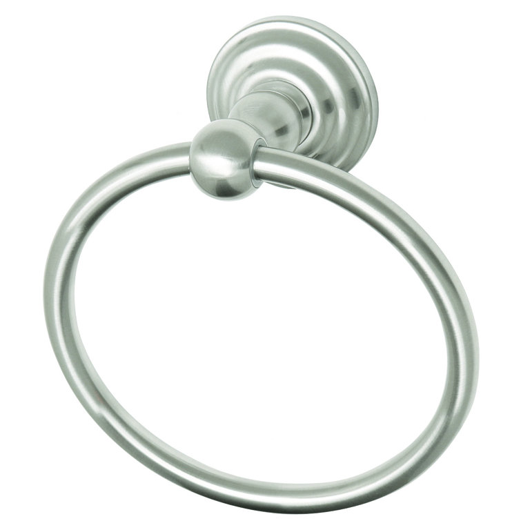 Satin Nickel Wall Mounted Towel Ring with Brass and Zinc