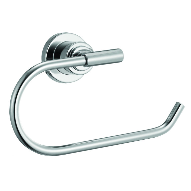 Polished Chrome Wall Mounted Rectangular Towel Ring