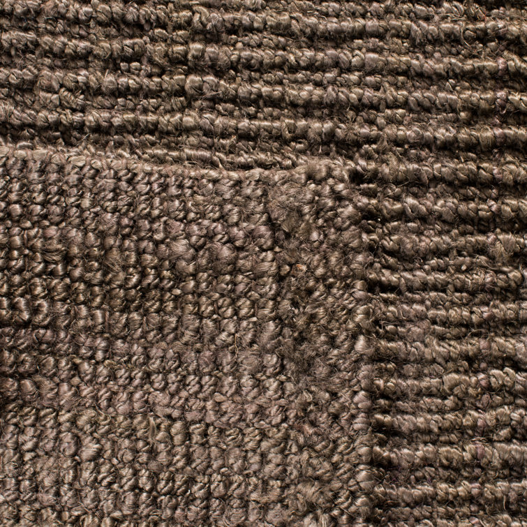 Handmade Brown Jute Square Non-slip Area Rug