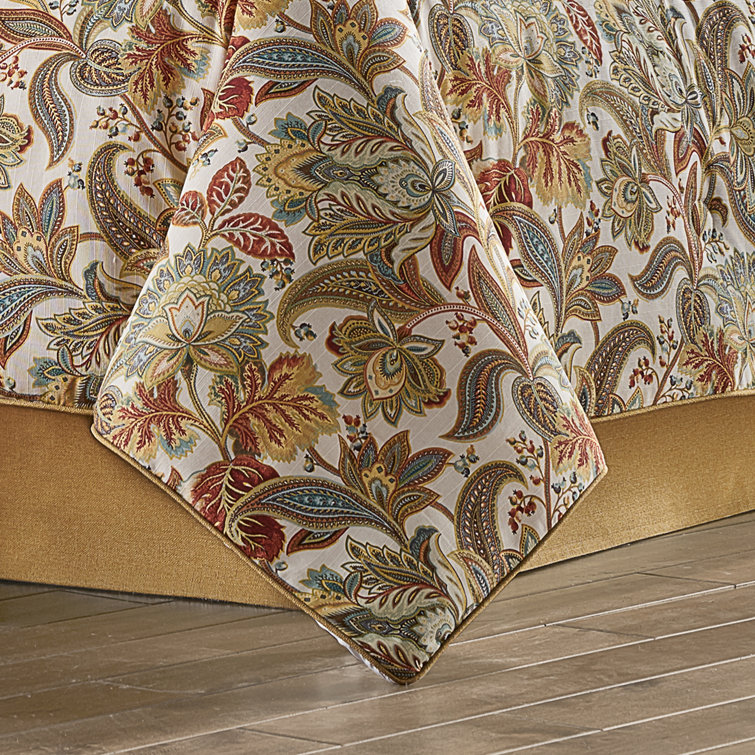Queen Multicolor Cotton Floral Comforter Set