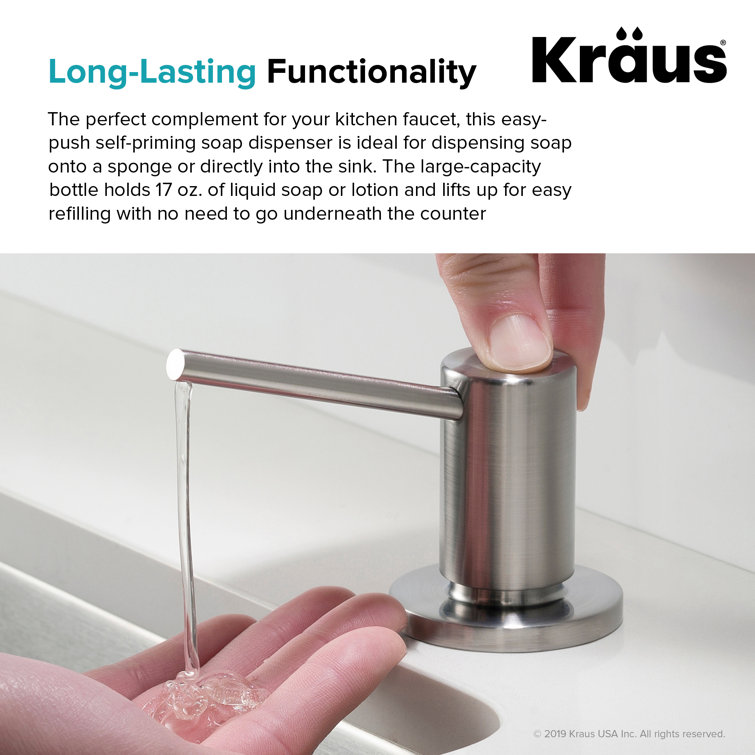 Spot Free Stainless Steel Modern Soap and Lotion Dispenser