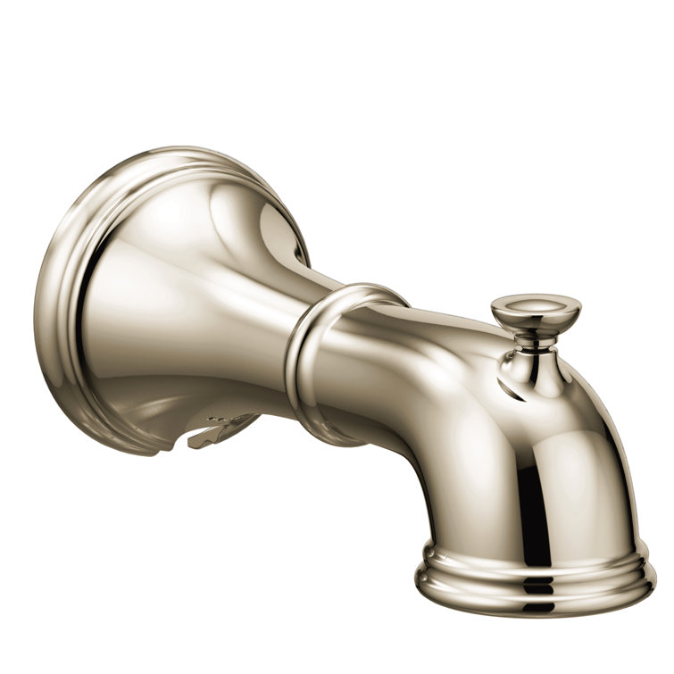 Classic Williamsburg Era Inspired Polished Nickel Wall-Mounted Tub Spout with Diverter