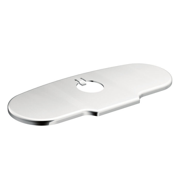 Chrome Anti-Rotation Deck Plate for Single Mount Faucet