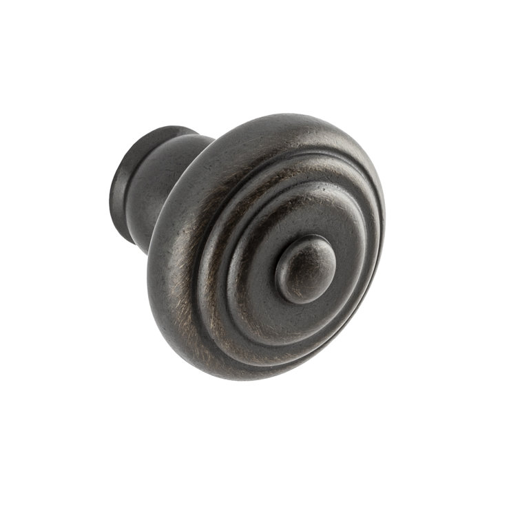 Garner Vintage Brass Round Mushroom Knob with Mounting Hardware