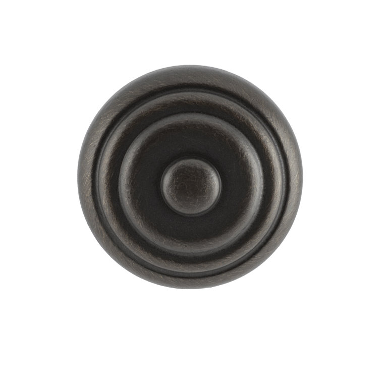 Garner Vintage Brass Round Mushroom Knob with Mounting Hardware