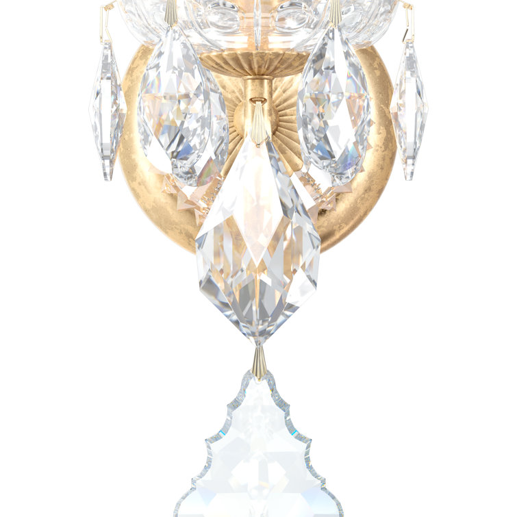 Elegant Century French Gold Direct Wired Wall Sconce
