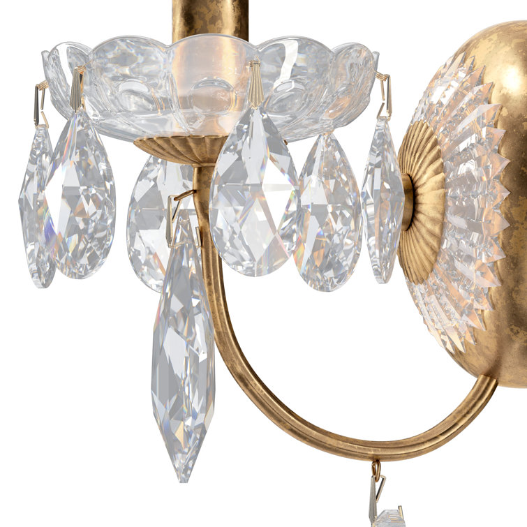 Elegant Century French Gold Direct Wired Wall Sconce