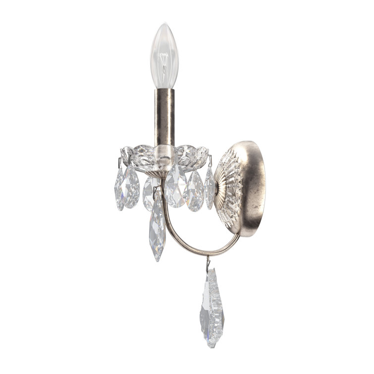 Century 13" Heirloom Silver Direct Wired Candle Sconce