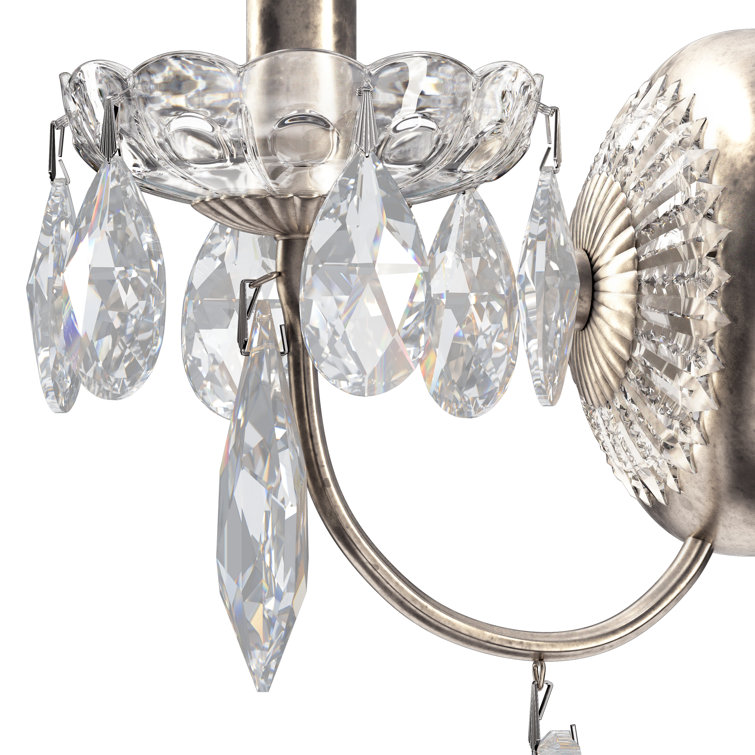 Century 13" Heirloom Silver Direct Wired Candle Sconce