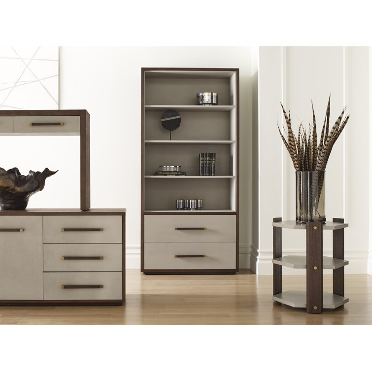 Cardamon Gray 49.25'' Contemporary Home Office Desk with Drawers