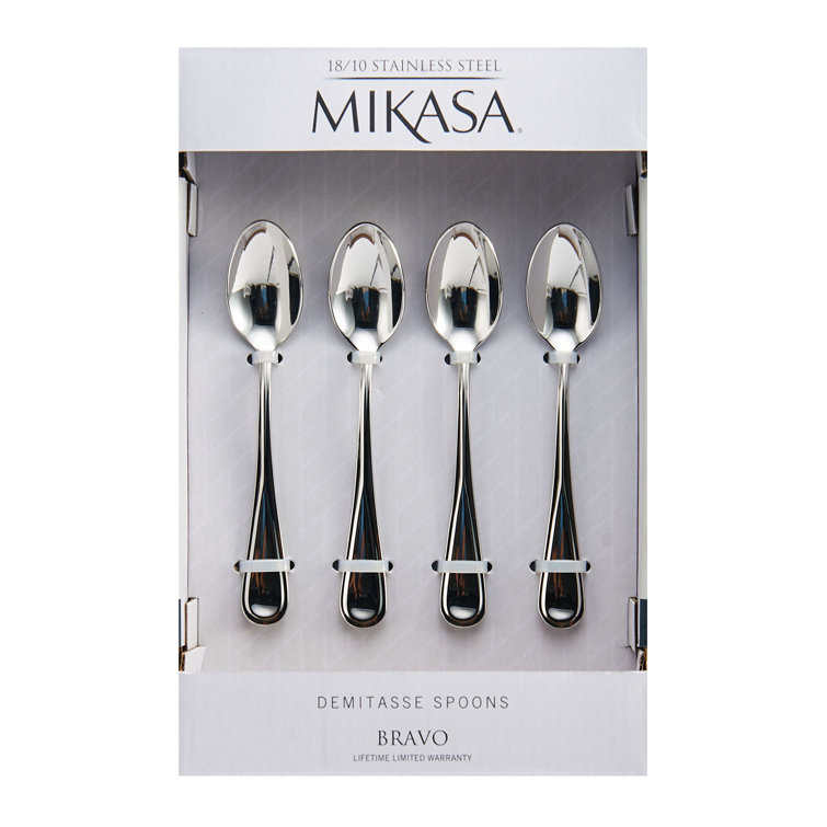 Bravo 18/10 Stainless Steel Demitasse Spoons Set of 4