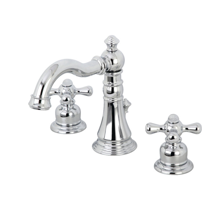 Polished Chrome Traditional Victorian Widespread Bathroom Faucet