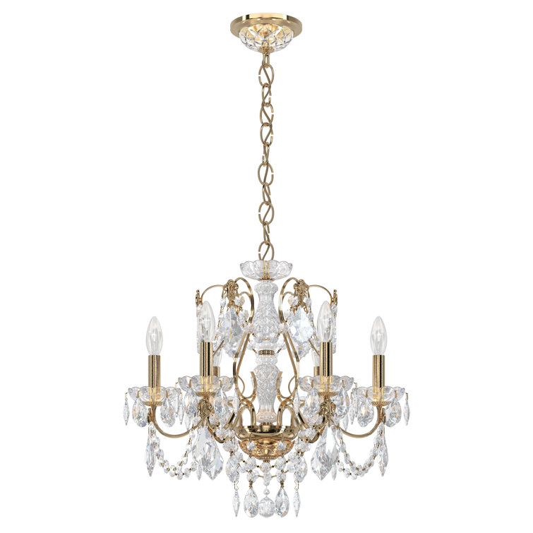 Aurelia Bronze and Crystal 6-Light Chandelier