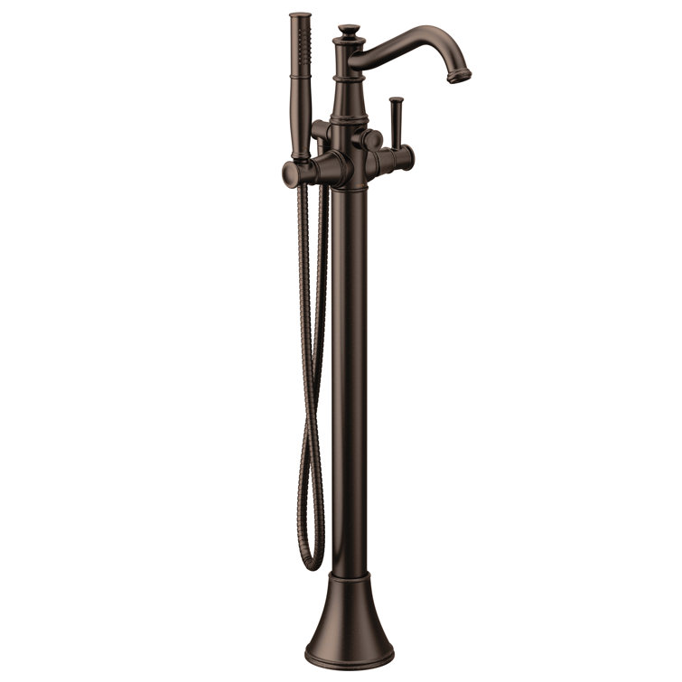 Oil Rubbed Bronze Freestanding Tub Filler with Handshower