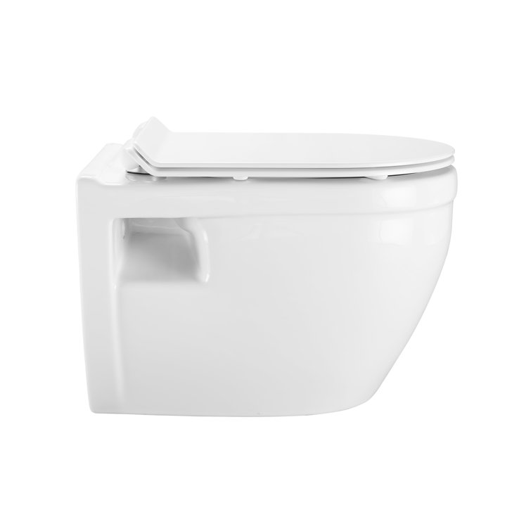 Ivy Glossy White Wall-Hung Elongated Toilet Bowl