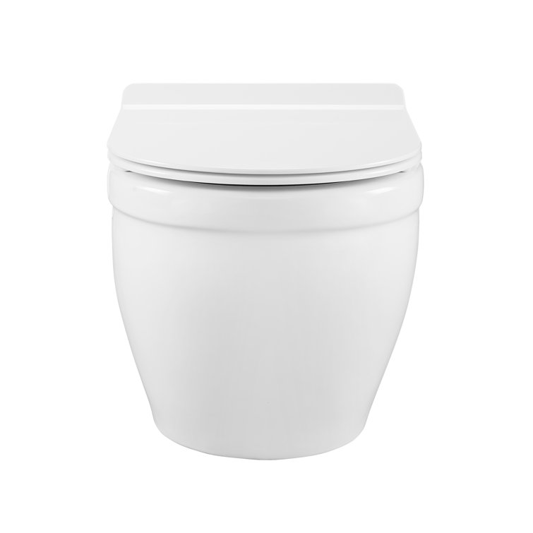 Ivy Glossy White Wall-Hung Elongated Toilet Bowl