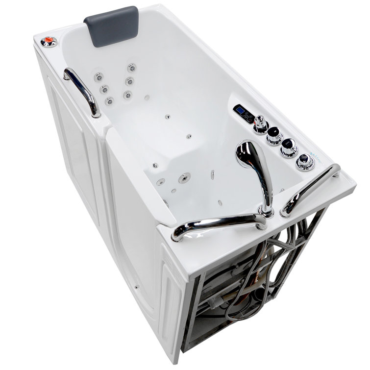 Arctic White Walk-In Acrylic Bathtub with Hydrotherapy Jets