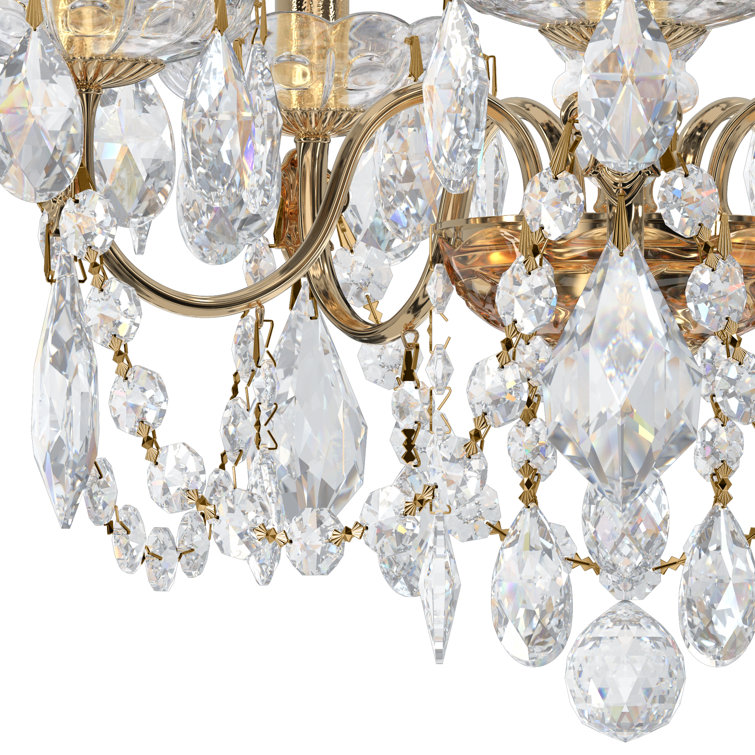 Elegant Heritage 5-Light Gold Crystal Chandelier