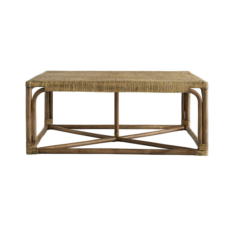 Underhill 40'' Square Woven Rattan Coffee Table