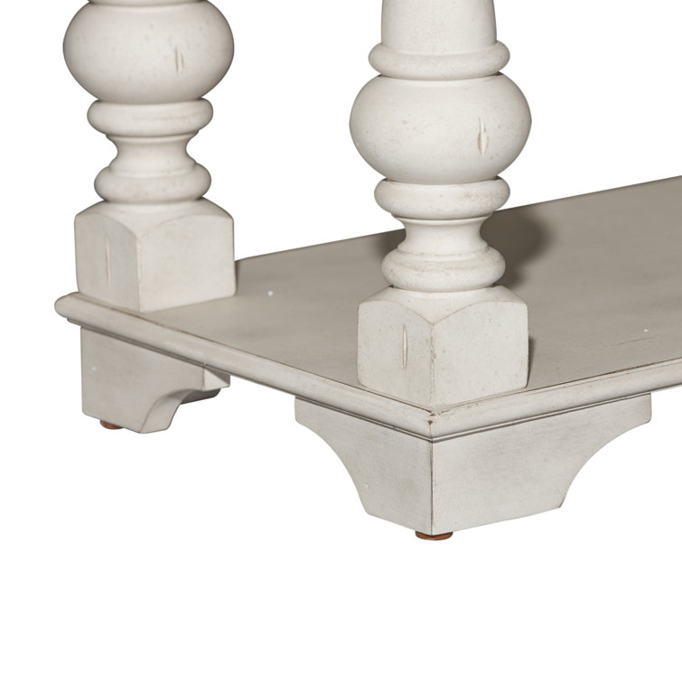 Morgan Creek Antique White Rectangular Console Table with Storage