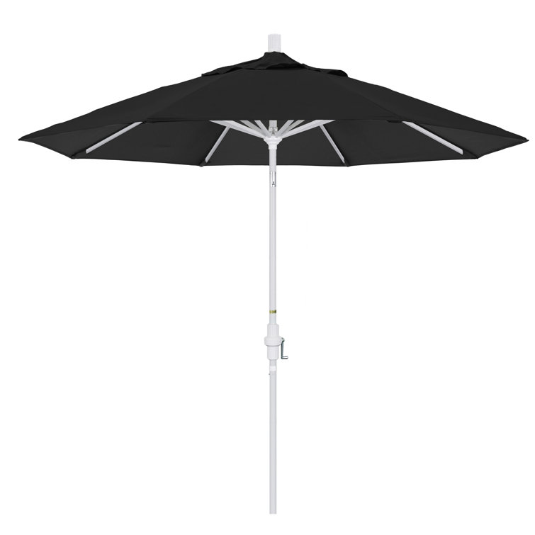 9 ft Black Sunbrella Canvas Aluminum Market Umbrella
