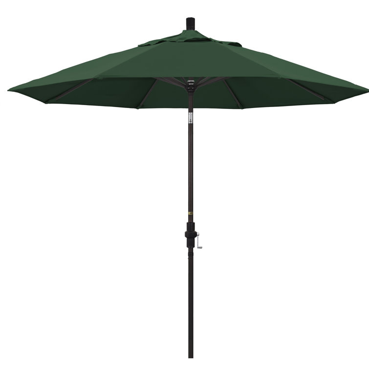 9 ft Hunter Green Aluminum Patio Umbrella with Tilt